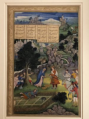 "A King Offers to Make Amends to a Bereaved Mother", Folio from a Khamsa (Quintet) of Amir Khusrau Dihlavi