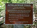 2014-08-25 10 50 03 Sign for the Appalachian Trail along Millbrook Road in the Delaware Water Gap National Recreation Area, New Jersey