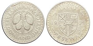 50 pesewas (new cedi)