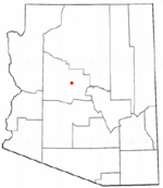 Location of Dewey–Humboldt in Yavapai County, Arizona