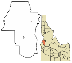Location of New Meadows in Adams County, Idaho.