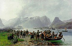 Adolph Tidemand & Morten Müller Sinclairs landing i Romsdal