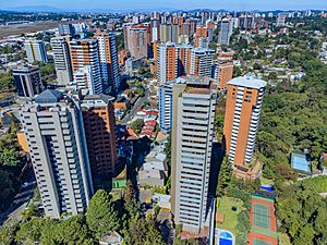 Aerial view of Zona 14 - Ciudad de Guatemala - Guatemala