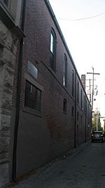 Alley and eastern side of the Wicks Building