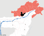 Arunachal Pradesh district location map Papum Pare.svg