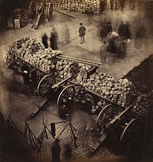 Barricade Paris 1871 by Pierre-Ambrose Richebourg