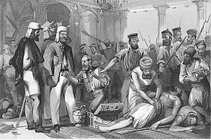 British soldiers looting Qaisar Bagh Lucknow