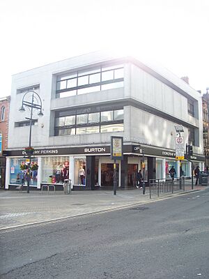 Burton and Dorothy Perkins on the junction of Briggate and The Headrow, Leeds (11th April 2011)