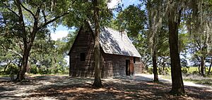 Cabin at Charles Towne Landing, South Carolina, August 2016