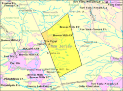 Census Bureau map of Plumsted Township, New Jersey