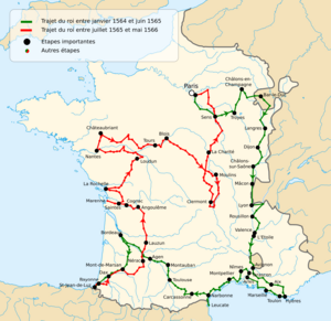 Charles IX grand tour de France map
