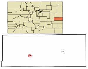 Location within Cheyenne County and Colorado