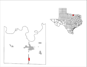 Location in Cooke County