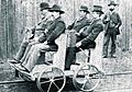Die Daimler Motor-Draisine erstmals im Sommer 1887 zwischen Esslingen und Kirchheim-Teck erprobt