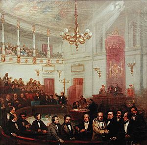 Escena congreso de los diputados siglo XIX Eugenio Lucas Velázquez