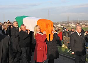 Funeral of Martin McGuinness (Gerry Adams, Michelle O'Neill, Mary Lou McDonald)