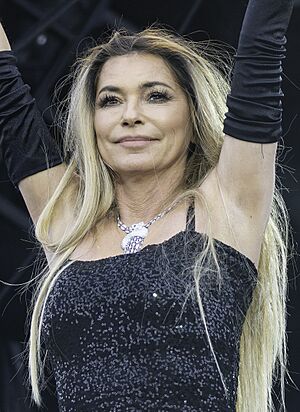 Shania Twain on a stage