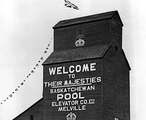Grain Elevator Saskatchewan Royal Visit 1939