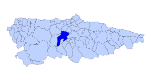 Location within Asturias