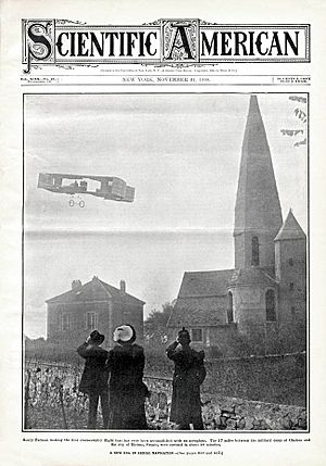 Henry Farman first cross-country flight with aeroplane Scientific American 1908-11-21