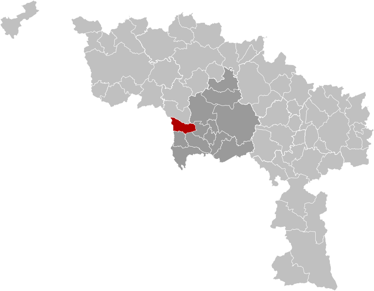 Hensies Hainaut Belgium Map