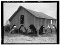 Historic American Buildings Survey E. W. Russell, Photographer, June 19, 1936 OLD MULE GIN HOUSE LOOKING N. W. - Cotton Gin and Well Sweep, Cliatt Plantation, State Route 165, HABS ALA,57-COT.V,1-1