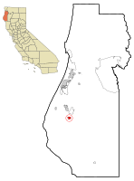 Location in Humboldt County and the state of California
