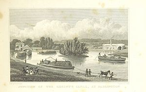 Junction of the Regent's Canal at Paddington - Shepherd, Metropolitan Improvements (1828), p201