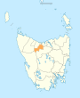 Kentish LGA Tasmania locator map