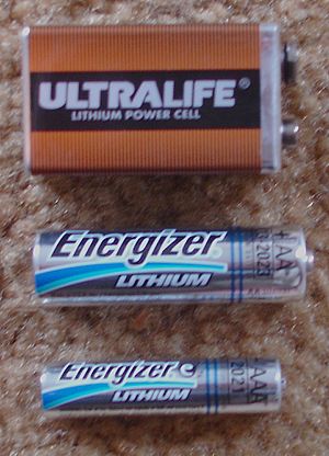 Lithium batteries 9v AA AAA