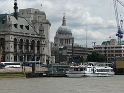 Blackfriars Pier with St Paul's Cathedral