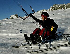 MK2 KiteSled, Ben Deacon at Thredbo, '05.