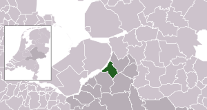 Highlighted position of Elburg in a municipal map of Gelderland
