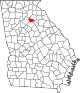 State map highlighting Barrow County
