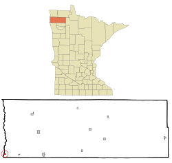 Location of Oslowithin Marshall County, Minnesota