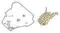 Mercer County West Virginia Incorporated and Unincorporated areas Athens Highlighted