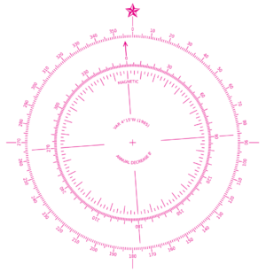 Modern nautical compass rose