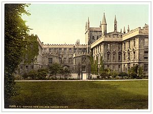 New College garden front Oxford England