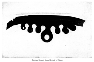 Photo of Bronze Mount found at Braich-y-Dinas, By W. Aspden