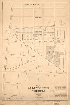 Rare 1880 Plan of LeDroit Park