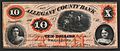 Recto Allegany County Bank 10 dollars 1860 urn-3 HBS.Baker.AC 1141921