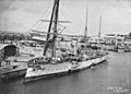 SMS Falke at the Great Wharf, HM Dockyard Bermuda in 1903