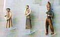 Shoroon Dov artifacts, female and male attendants, Central Asian (possibly Sogdian) figurines (Zanabazar Museum)
