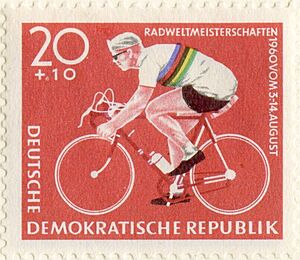 Stamp - GDR 20 Pfennig - Road Cycling World Championships 1960