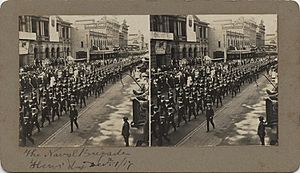 StateLibQld 1 251777 Naval parade through Brisbane on Hero's Day, 1917