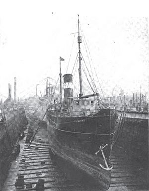 Steamships in Morse dry dock 1920