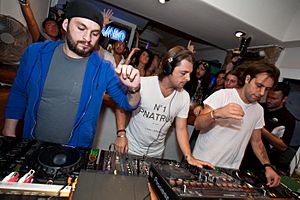 Swedish House Mafia playing at Cafe Mambo in Ibiza