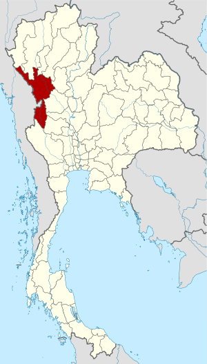 Map of Thailand highlighting Tak Province