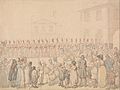 Thomas Rowlandson - A Review of the Northapmton Militia at Brackley - Google Art Project