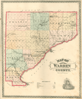 Warren County, Indiana map from 1877 atlas